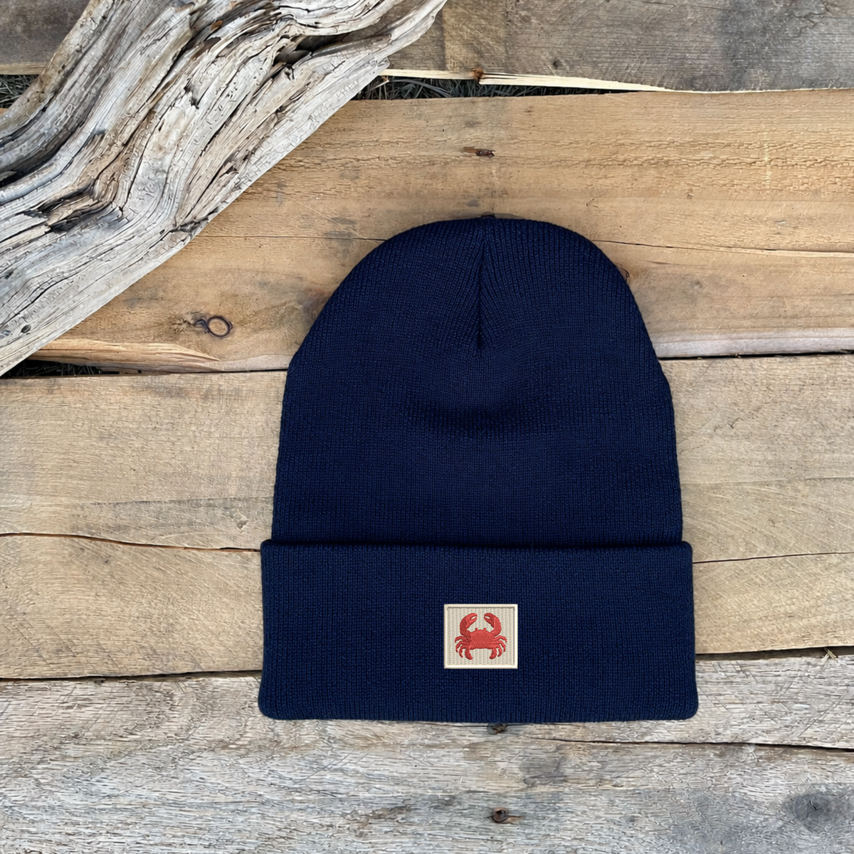 CRAB EMBROIDERED BEANIE