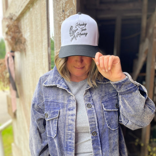 HONKEY TONK HONEY EMBROIDERED HAT